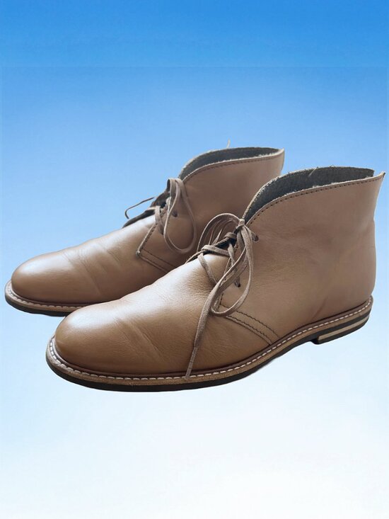 The Generic Man Handmade Caramel Leather Chukka Boots, Sz 44.5/US 11 - Picture 1 of 12